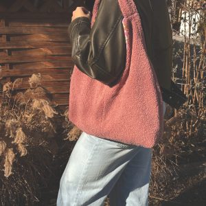 HOBO BAG boucle brudny róż
